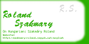 roland szakmary business card